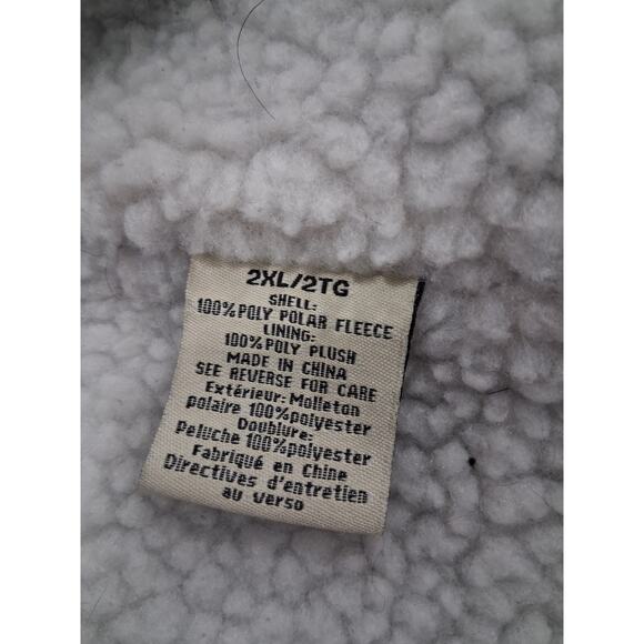 Moose Jacket Blue Sherpa Lined Hooded Womens Sz 2x Warm Cabincore Cozy Coat Warm - Picture 7 of 14